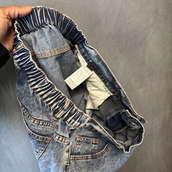 Shein Curve Distressed Mom Jeans Womens 2XL (actual 36x24.5) Blue Denim Zip Fly - Picture 11 of 12